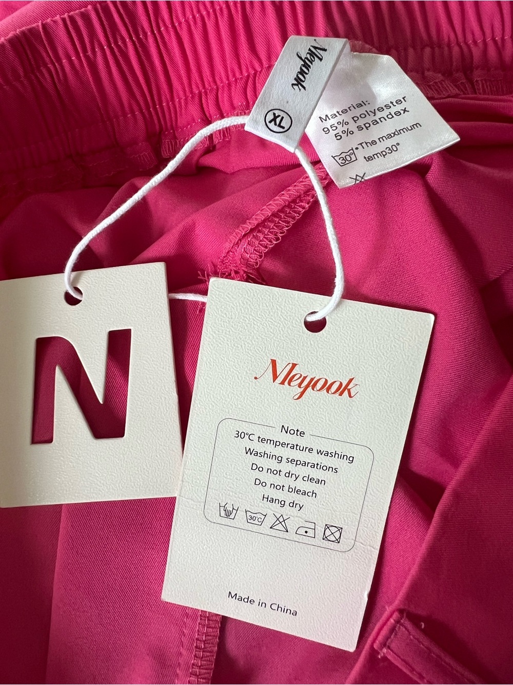 Nleyook XL Hot Pink New Wide Leg Pants - Picture 7 of 7